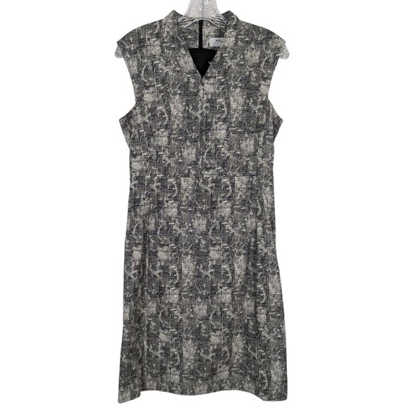 M.M. LAFLEUR The Aditi‎ Crackle sleeveless black white Pencil Career Dress 6 - Picture 12 of 13